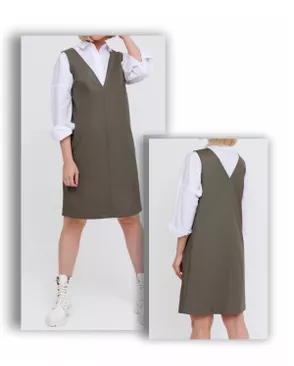 Выкройка: сарафан из экокожи_141 арт. ВКК-4183-7-ВП1077