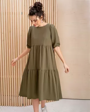 Выкройка: платье свободное с оборками_187 арт. ВКК-4252-10-ВП1144
