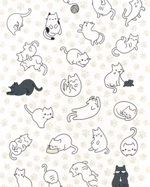 Котики (Полотно вафельное 50 см) арт. ПВ50-266-1-1855.022 Котики (Полотно вафельное 50 см) арт. ПВ50-266-1-1855.022