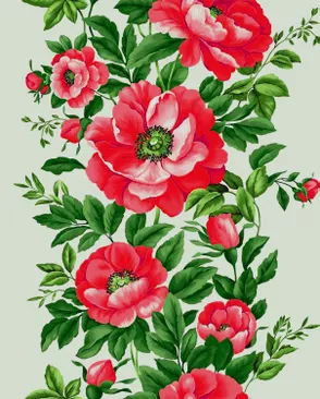 Королевский пион (Полотно вафельное 50 см) арт. ПВ50-462-1-0989.162 Королевский пион (Полотно вафельное 50 см) арт. ПВ50-462-1-0989.162