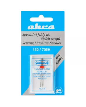 Игла Akra №75/2,5 (двойная для трикотажа) арт. ИБА-6-1-33950 Игла Akra №75/2,5 (двойная для трикотажа) арт. ИБА-6-1-33950