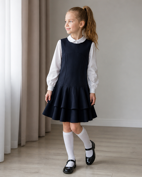 Выкройка: школьный сарафан для девочки Sch02 арт. ВКК-4389-2-ВП1281 Выкройка: школьный сарафан для девочки Sch02 арт. ВКК-4389-2-ВП1281