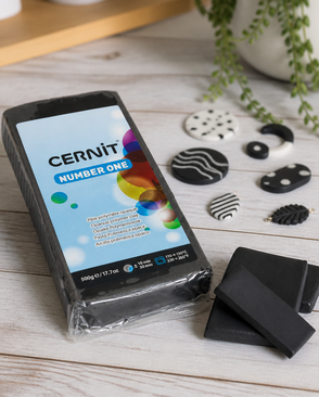 CE0900500 Пластика полимерная запекаемая 'Cernit № 1' 500гр. (100 черный) арт. АРС-8538-1-АРС0001153488