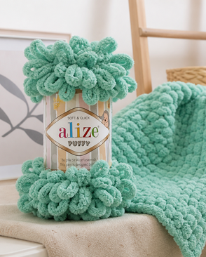 Пряжа Alize 'Puffy' 100г 9м (100% микрополиэстер) (490 морская волна) арт. АРС-43844-1-АРС0001161379 Пряжа Alize 'Puffy' 100г 9м (100% микрополиэстер) (490 морская волна) арт. АРС-43844-1-АРС0001161379