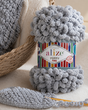 Пряжа Alize 'Puffy Fine' 100г 14м (100% микрополиэстер) (343 угольно-серый) арт. АРС-45097-1-АРС0001176622 Пряжа Alize 'Puffy Fine' 100г 14м (100% микрополиэстер) (343 угольно-серый) арт. АРС-45097-1-АРС0001176622