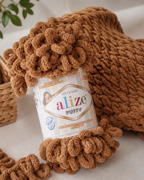 Пряжа Alize 'Puffy' 100г 9м (100% микрополиэстер) (179 терракот) арт. АРС-46481-1-АРС0001159006 Пряжа Alize 'Puffy' 100г 9м (100% микрополиэстер) (179 терракот) арт. АРС-46481-1-АРС0001159006