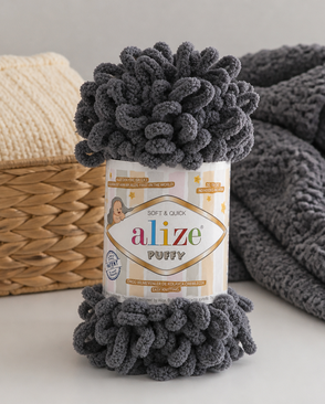 Пряжа Alize 'Puffy' 100г 9м (100% микрополиэстер) (87 темно-серый) арт. АРС-46483-1-АРС0001159009 Пряжа Alize 'Puffy' 100г 9м (100% микрополиэстер) (87 темно-серый) арт. АРС-46483-1-АРС0001159009