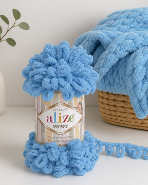 Пряжа Alize 'Puffy' 100г 9м (100% микрополиэстер) (16 голубой Сочи) арт. АРС-46506-1-АРС0001161374 Пряжа Alize 'Puffy' 100г 9м (100% микрополиэстер) (16 голубой Сочи) арт. АРС-46506-1-АРС0001161374