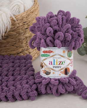 Пряжа Alize 'Puffy' 100г 9м (100% микрополиэстер) (437 сиреневый) арт. АРС-46992-1-АРС0001211181 Пряжа Alize 'Puffy' 100г 9м (100% микрополиэстер) (437 сиреневый) арт. АРС-46992-1-АРС0001211181