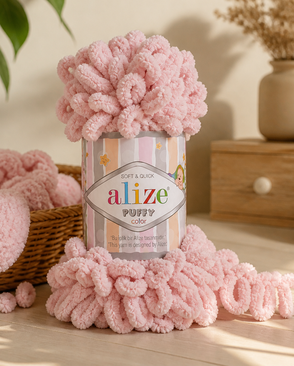 Пряжа Alize 'Puffy' 100г 9м (100% микрополиэстер) (161 пудра) арт. АРС-47379-1-АРС0001226725 Пряжа Alize 'Puffy' 100г 9м (100% микрополиэстер) (161 пудра) арт. АРС-47379-1-АРС0001226725