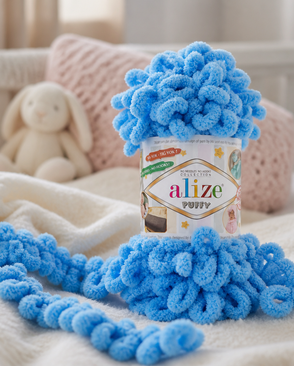 Пряжа Alize 'Puffy' 100г 9м (100% микрополиэстер) (289 синий) арт. АРС-47382-1-АРС0001226729 Пряжа Alize 'Puffy' 100г 9м (100% микрополиэстер) (289 синий) арт. АРС-47382-1-АРС0001226729
