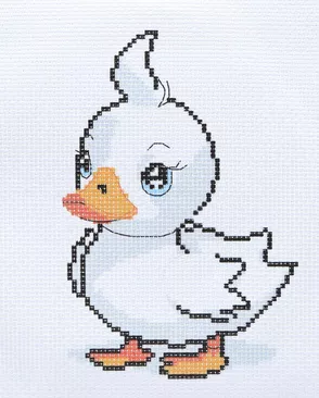 280 Набор для вышивания Hobby & Pro Kids 'Утёнок' 19*18см арт. АРС-58956-1-АРС0001293914