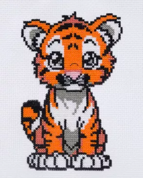 281 Набор для вышивания Hobby & Pro Kids 'Тигрёнок' 19*18см арт. АРС-59124-1-АРС0001293915