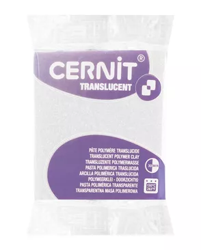 CE0920056 Пластика полимерная запекаемая 'Cernit 'TRANSLUCENT' прозрачный 56 гр. (010 белый с блестками) арт. АРС-9945-1-АРС0001174963