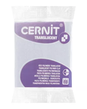 CE0920056 Пластика полимерная запекаемая 'Cernit 'TRANSLUCENT' прозрачный 56 гр. (080 серебряный с блестками) арт. АРС-9947-1-АРС0001174965