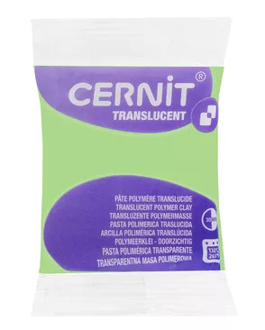 CE0920056 Пластика полимерная запекаемая 'Cernit 'TRANSLUCENT' прозрачный 56 гр. (605 зеленый лимон) арт. АРС-9949-1-АРС0001174967