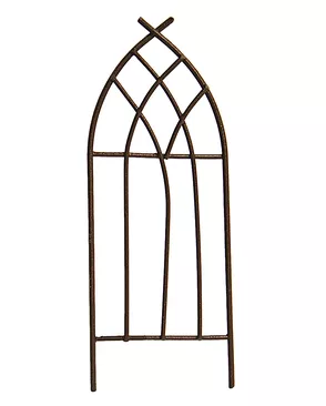 KB2563 Металлическая ажурная мини изгородь, 4,2*10,5см, корич. Астра арт. АРС-25188-1-АРС0001105786