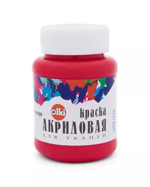 2315 Краска акриловая для ткани, красная темная, 100мл, Olki арт. АРС-44666-1-АРС0000828443