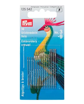 Иглы вышивальные тонкие PRYM 125542 №3-9 арт. АРС-19572-1-АРС0000831626 Иглы вышивальные тонкие PRYM 125542 №3-9 арт. АРС-19572-1-АРС0000831626
