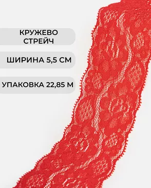 Кружево стрейч ш.5,5см (22,85м) арт. КС-300-3-30198.007
