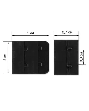 Застежка для бюстгальтеров р.3x4см (50шт) арт. БФЗ-2-3-31639.003 Застежка для бюстгальтеров р.3x4см (50шт) арт. БФЗ-2-3-31639.003