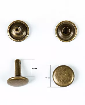 Хольнитен сумочный 10мм металл, 100шт арт. ПРС-1707-3-ПРС0032933