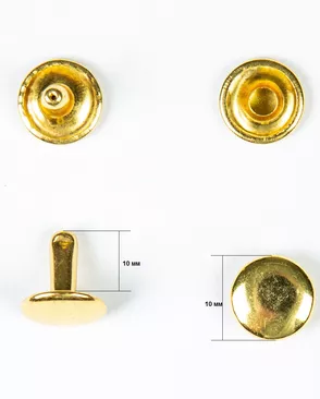 Хольнитен сумочный 10мм металл, 100шт арт. ПРС-1707-4-ПРС0032935