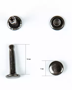 Хольнитен сумочный 7мм металл, 100шт арт. ПРС-1981-2-ПРС0033794