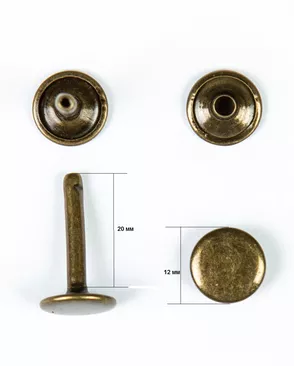 Хольнитен сумочный 12мм металл, 100шт арт. ПРС-1982-4-ПРС0033804