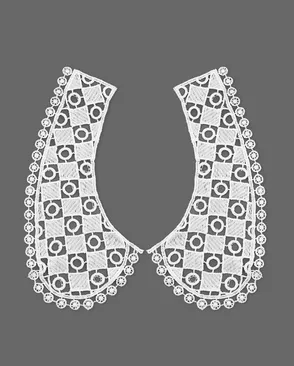 Воротник плетеный из 2-х частей р.9х19см 10комп арт. ГВ-139-1-42948