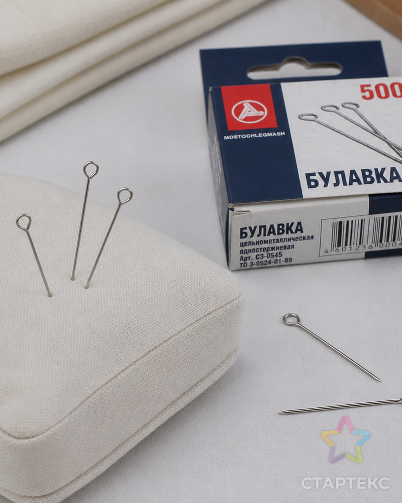 Булавки швейные одностержневые с ушком 30мм уп.500шт. арт. БД-272-1-33741 - рис. 5