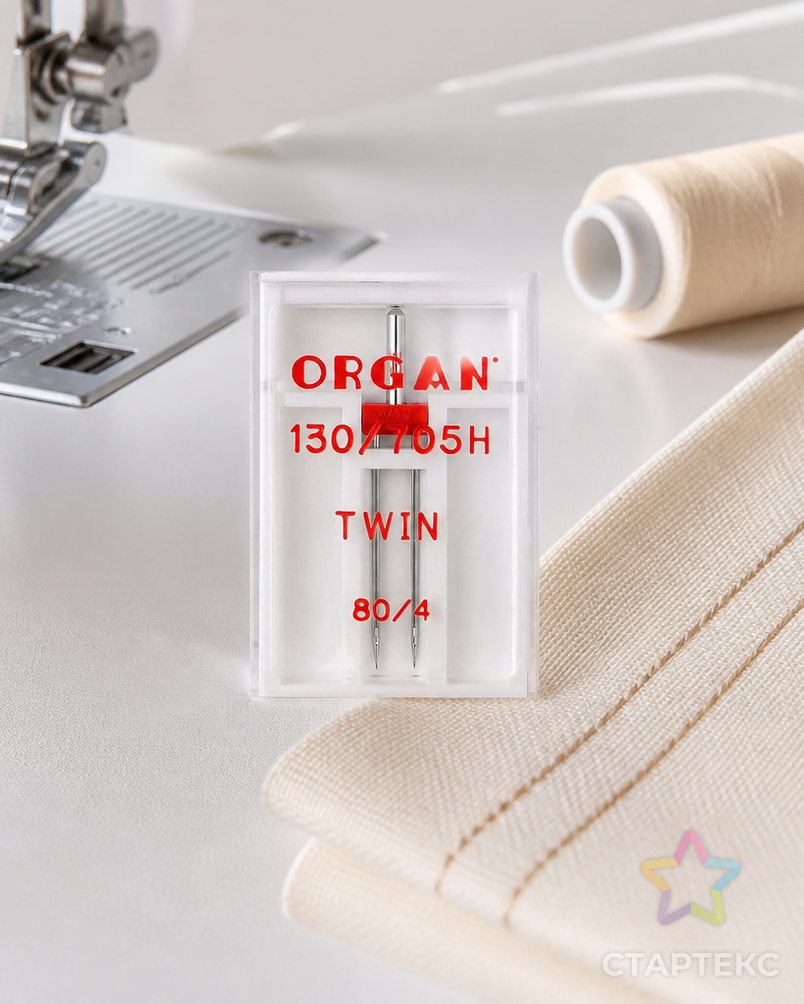 Игла ORGAN №80/4,0 (двойная) арт. ИБО-25-1-34033 - рис. 3