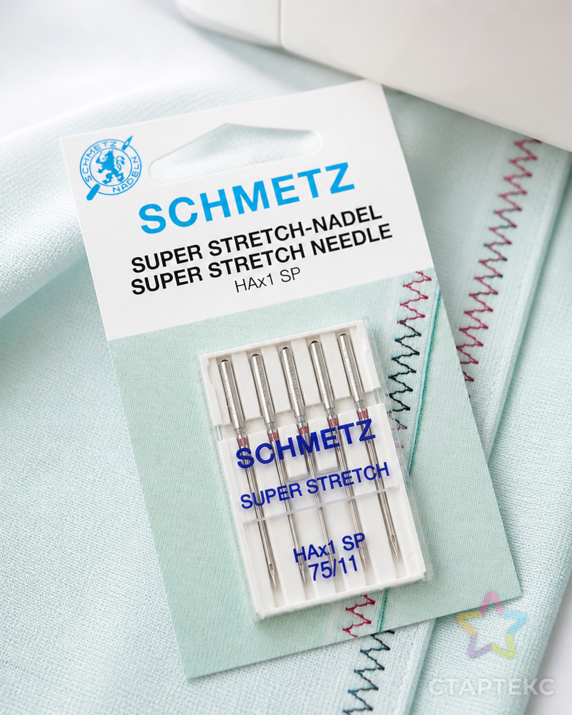 Иглы Супер Стрейч Schmetz HAx1 SP №75/11 арт. ИБС-25-1-43080 - рис. 2