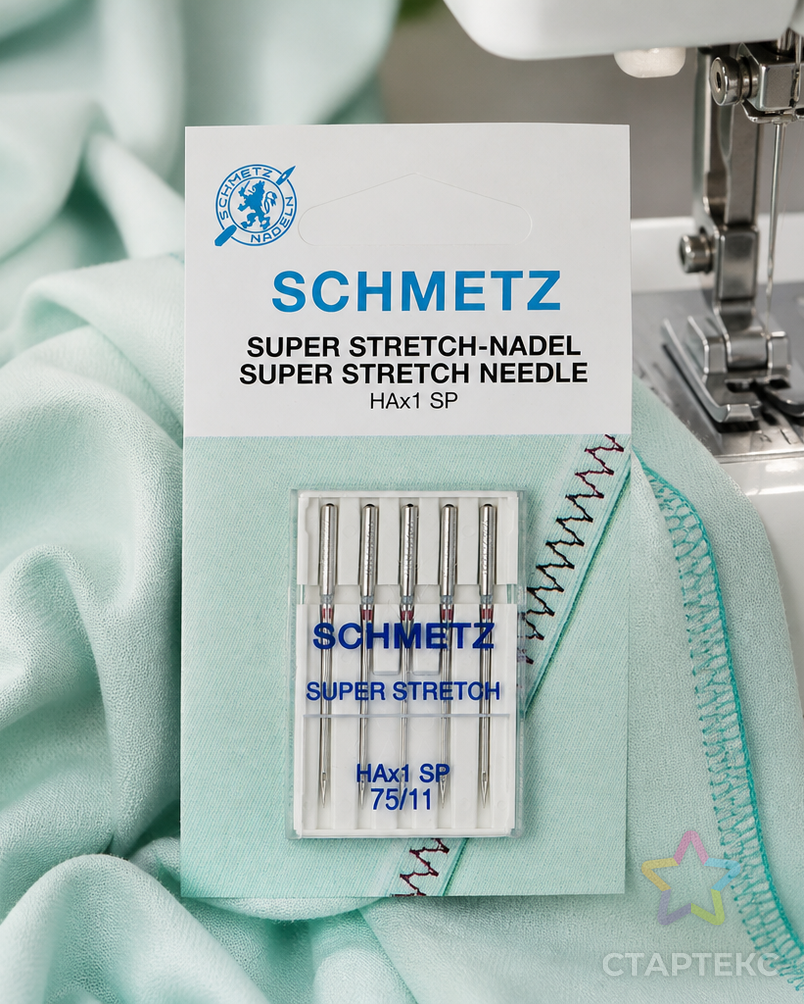 Иглы Супер Стрейч Schmetz HAx1 SP №75/11 арт. ИБС-25-1-43080 - рис. 3