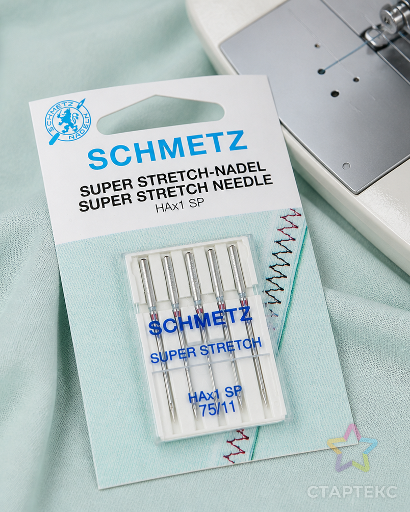 Иглы Супер Стрейч Schmetz HAx1 SP №75/11 арт. ИБС-25-1-43080 - рис. 4