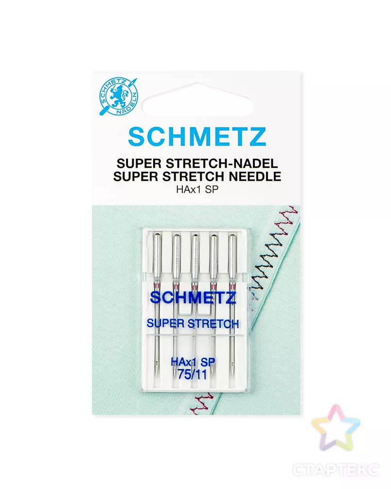 Иглы Супер Стрейч Schmetz HAx1 SP №75/11 арт. ИБС-25-1-43080 - рис. 1