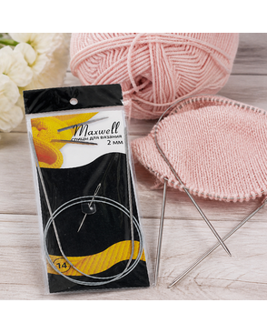 Спицы круговые на тросиках Maxwell Black 80см 2,0мм арт. МГ-32403-1-МГ0237690