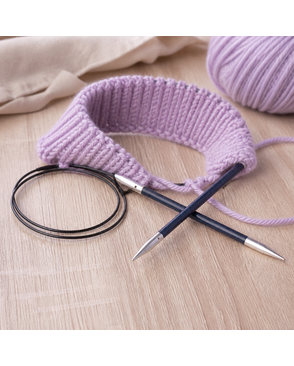 29120 Knit Pro Спицы круговые Royale 6,5мм 100см, ламинированная береза, фиолетовый арт. МГ-38298-1-МГ0329775