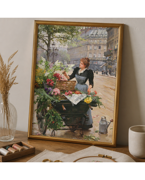 Канва/ткань с рисунком Основа с рисунком для вышивания лентами 30 x 36 см арт. ГММ-4999-3-ГММ0056125
