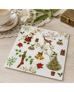 Салфетки трехслойные для декупажа, коллекция "Lunch" PAW Decor Collection "Рождественские товары" арт. ГЕЛ-469-1-ГЕЛ0162850