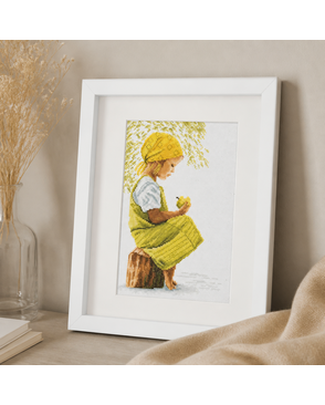 Набор для вышивания "GIRL WITH APPLE" арт. ГЕЛ-1115-1-ГЕЛ0075292