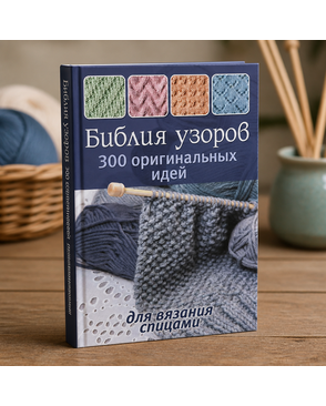 Книга "Библия узоров: 300 оригинальных идей для вязания спицами (синяя)" арт. ГЕЛ-3451-1-ГЕЛ0163158