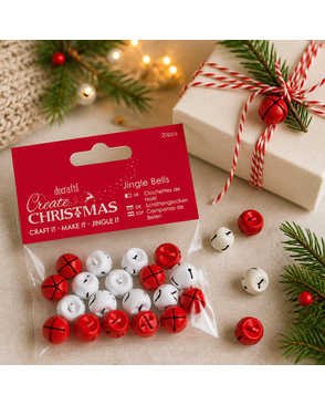 Набор бубенчиков Create Christmas, красные и белые арт. ГЕЛ-4159-1-ГЕЛ0104602