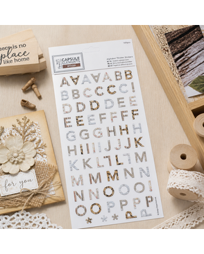 Набор наклеек "Elements Wood", алфавит, 169 букв арт. ГЕЛ-4307-1-ГЕЛ0111764