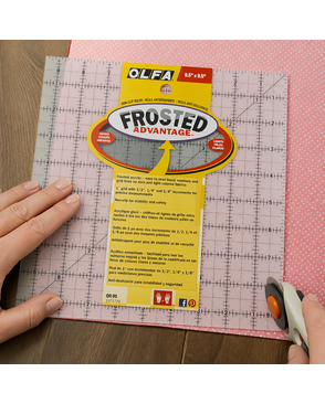 Линейка для пэчворка "Frosted", градация в дюймах, квадрат 9 х 9" арт. ГЕЛ-6429-1-ГЕЛ0088279