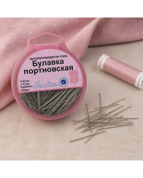 Булавки-гвоздики портновские в пластиковом контейнере арт. ГЕЛ-16274-1-ГЕЛ0062545