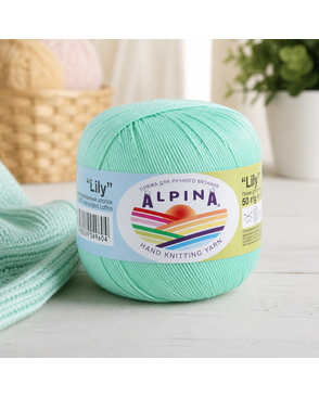 Пряжа ALPINA "LILY" 100% мерсеризованный хлопок 10 х 50 г 175 м ± 5 м арт. ГММ-101431-10-ГММ019237197872