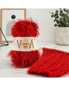Пряжа VISANTIA "TRAFKA SALUT" 80% полиэстер, 20% люрекс 5 х 200 г 90 м ± 4 м арт. ГММ-102058-4-ГММ021426601802