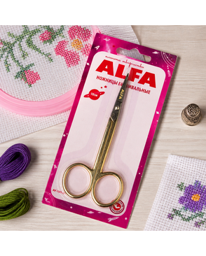 Ножницы вышивальные, 10 см, ALFA арт. СВКТ-7065-1-СВКТ0028411