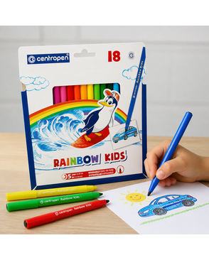 "Centropen" Набор цветных фломастеров RAINBOW KIDS PA 7550/18 18 цв арт. ГММ-114415-1-ГММ102675252554